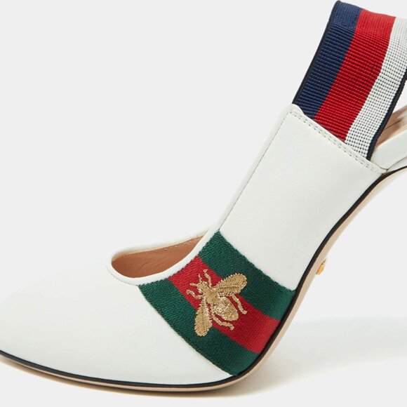 Gucci Sylvie Slingback heels sz 39.5 - Picture 1 of 6
